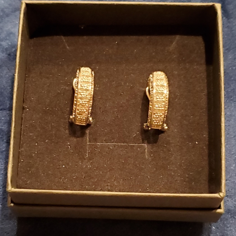 Diamond Sterling Silver Earrings